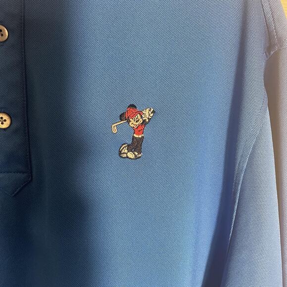 FootJoy X Disney Polo Shirt Men Extra Large Blue Mickey Mouse Golf Embroidered - Picture 2 of 10